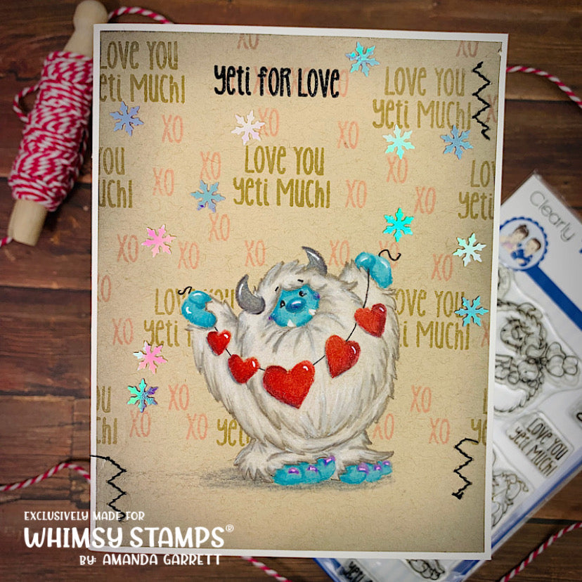 Yeti for Love Clear Stamps - Whimsy Stamps