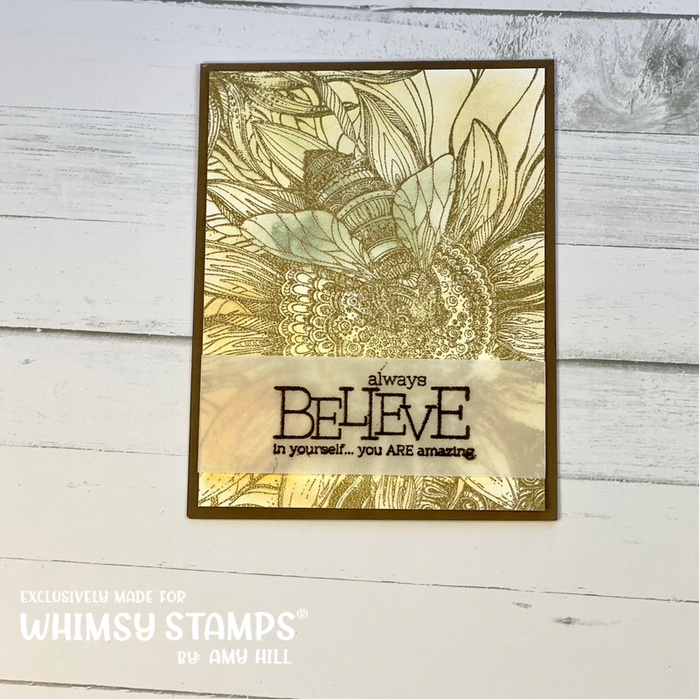 **NEW Big Bumble Background Rubber Cling Stamp - Whimsy Stamps