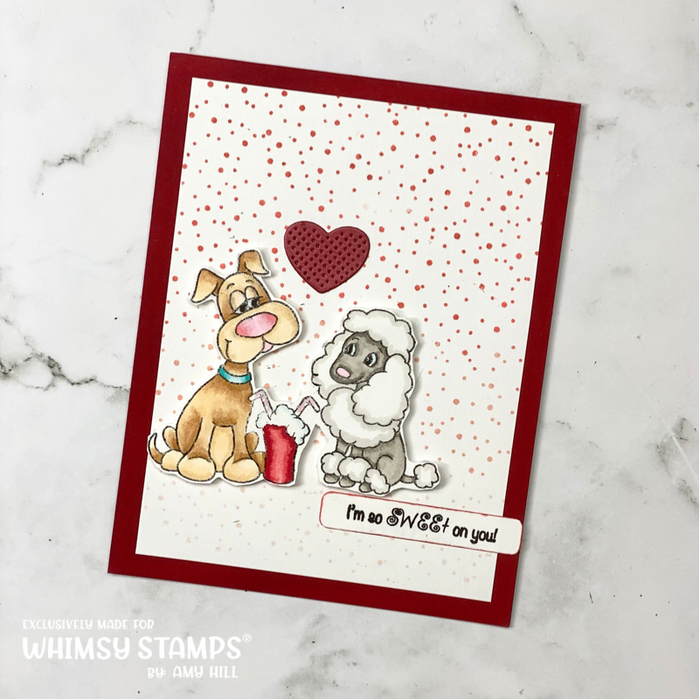 **NEW Doggie Valentine Friends Clear Stamps - Whimsy Stamps
