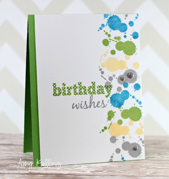 Distressed Backgrounds and Ink Splats Clear Stamps - Whimsy Stamps