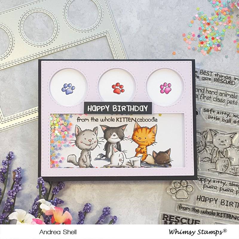 Adopt Don't Shop CATS Clear Stamps - Whimsy Stamps