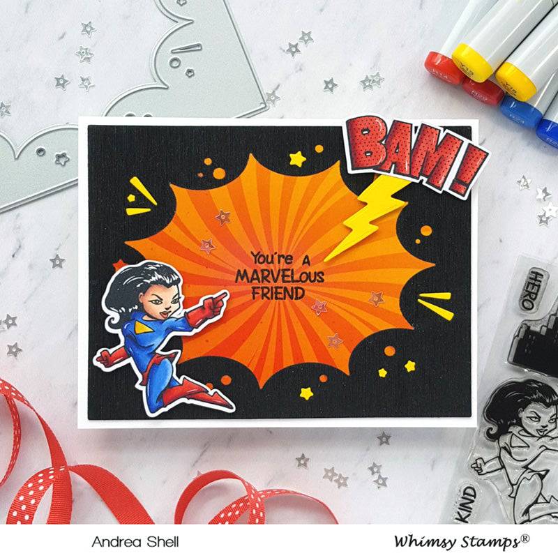 Comic Burst A2 Die - Whimsy Stamps