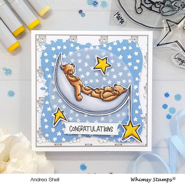 FaDoodle Stars Clear Stamps - Whimsy Stamps