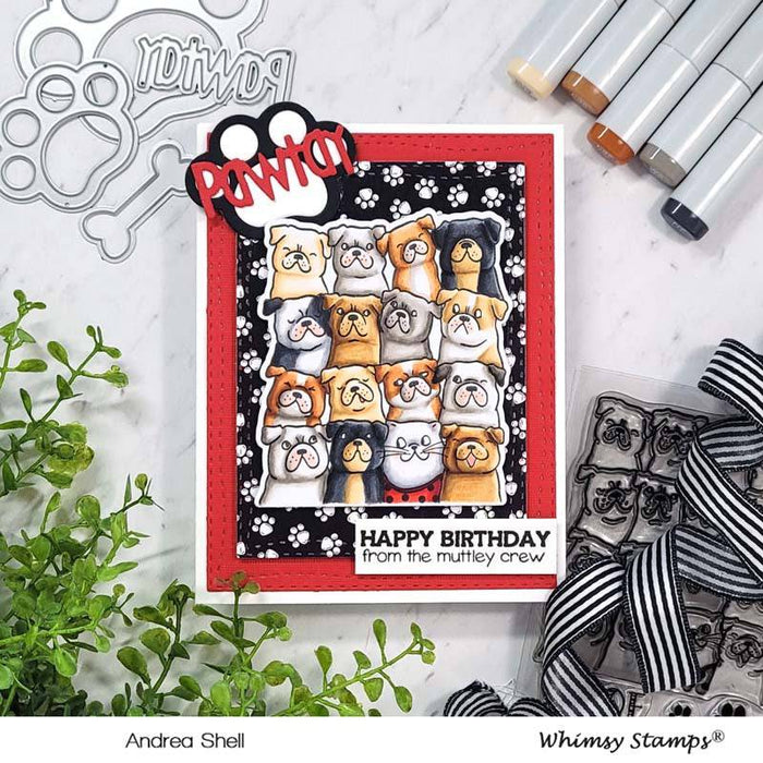 Slimline Paper Pack - Black and White Dog - Whimsy Stamps