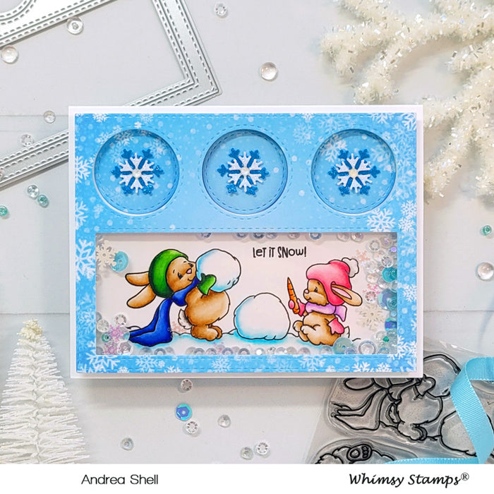 *NEW Bunny Winter Holiday Clear Stamps - Whimsy Stamps