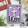 **NEW Cow Print Background Rubber Cling Stamp - Whimsy Stamps
