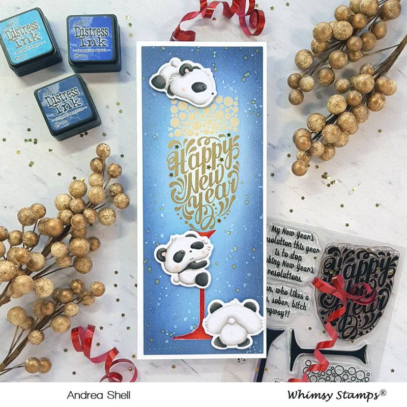 Happy New Year Clear Stamps - Whimsy Stamps