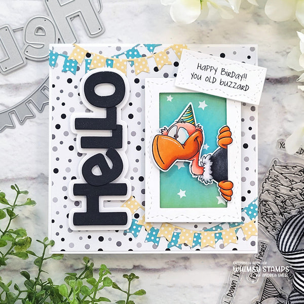 **NEW Hello Word and Shadow Die Set - Whimsy Stamps