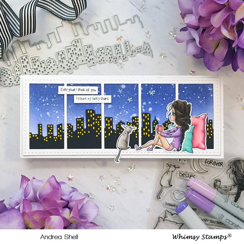 Slimline Cityscape Die Set - Whimsy Stamps