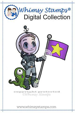 Astro Tobie - Digital Stamp - Whimsy Stamps