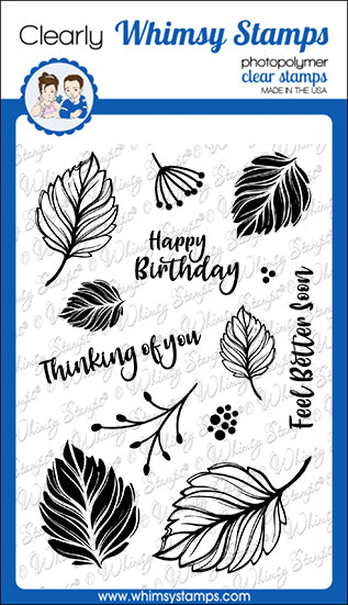 **NEW Autumn Layered Leaves Clear Stamps - Whimsy Stamps