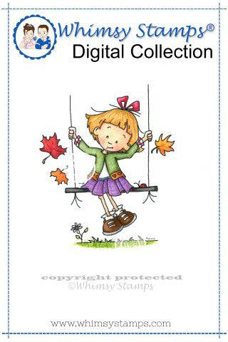 Autumn Swing - Digital Stamp - Whimsy Stamps