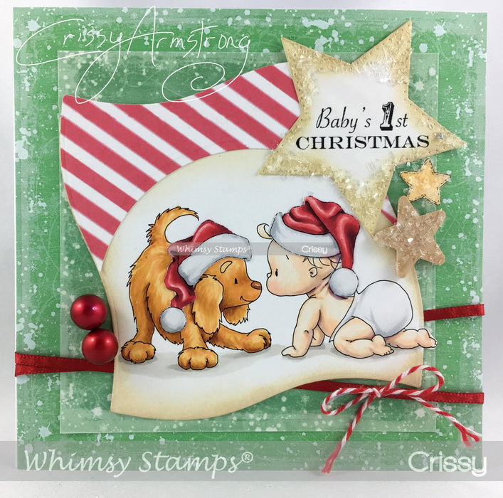 Baby Meets Puppy - Digital Stamp - Whimsy Stamps