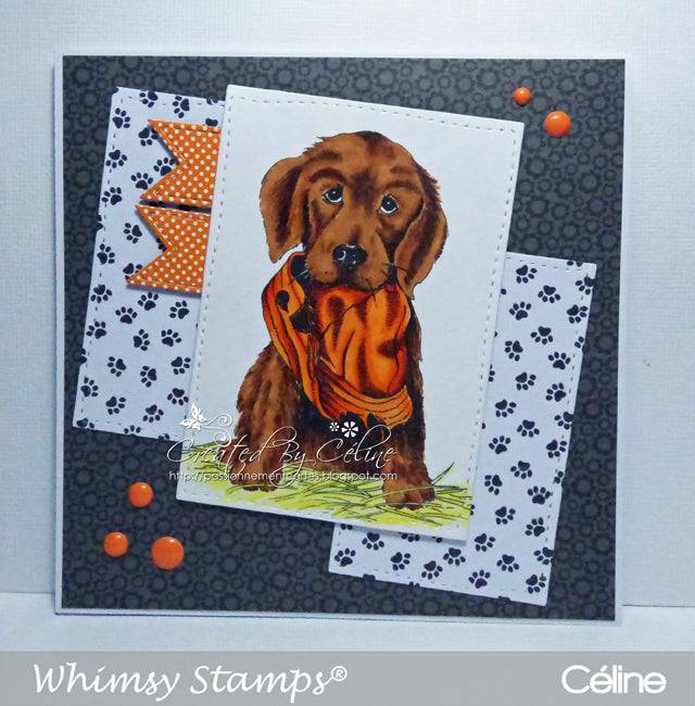 Bad Doggy Rubber Cling Stamp - Whimsy Stamps
