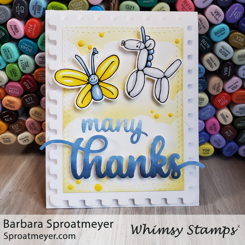 **NEW Many Thanks Word Die - Whimsy Stamps