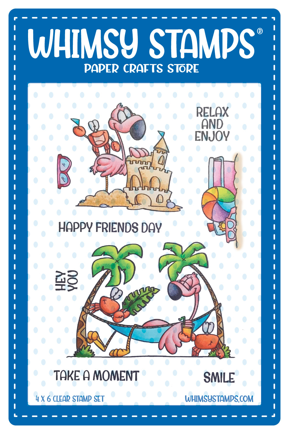 **NEW Beach Babes Clear Stamps - Whimsy Stamps