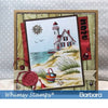 Beach Scene Rubber Cling Stamp - Whimsy Stamps