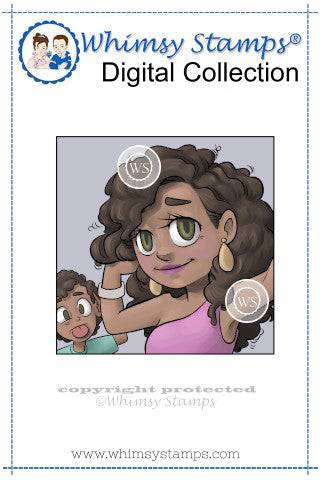 Beautiful Selfie - Digital Stamp - Whimsy Stamps