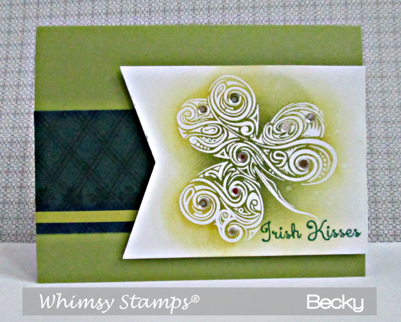 Shamrock Swirl Clear Stamps - Whimsy Stamps