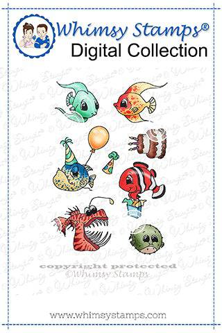 Best Fishes Set- Digital Stamp - Whimsy Stamps