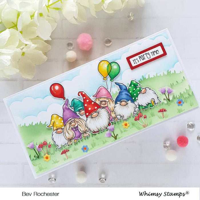 Gnome Party Row Clear Stamps - Whimsy Stamps