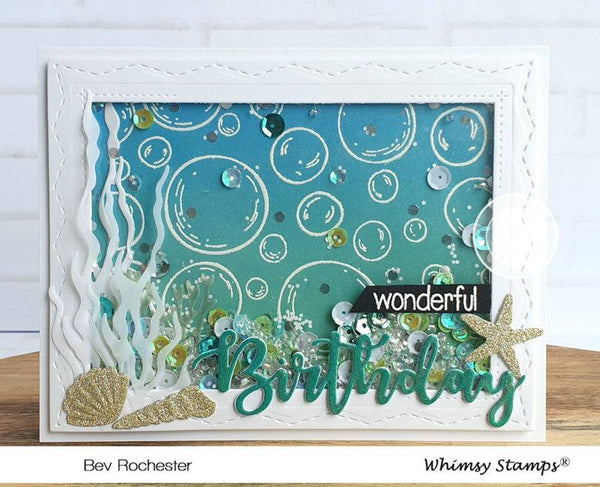 Mini Bubbles Background Rubber Cling Stamp - Whimsy Stamps