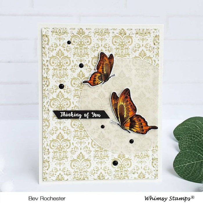 Vintage Wallpaper Rubber Cling Stamp - Whimsy Stamps