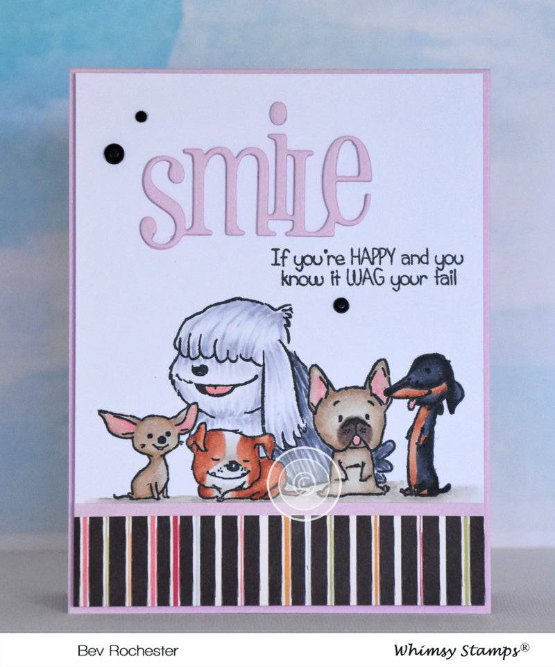 Smile Large Word Die - Whimsy Stamps