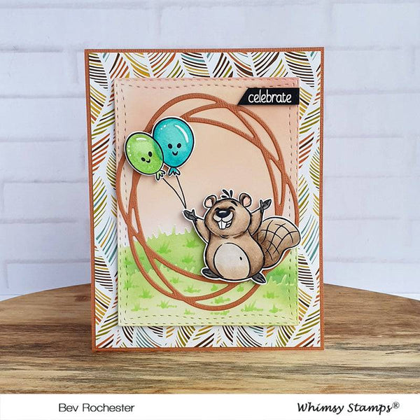 Beaver Birthday Clear Stamps - Whimsy Stamps