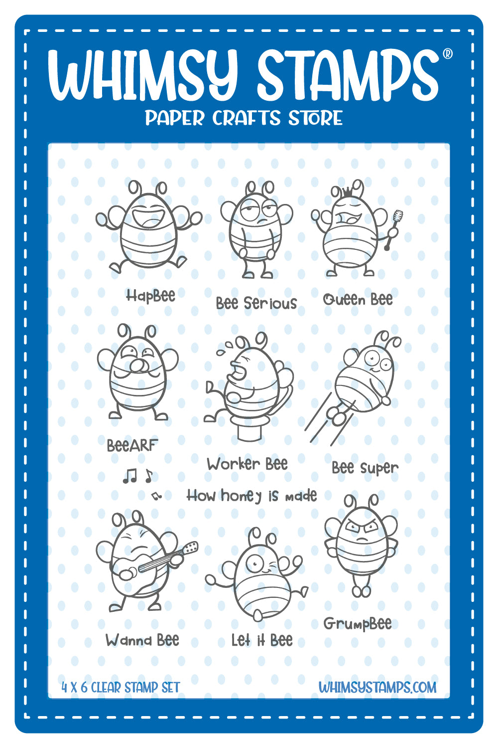 Inside: Snarky Birthday Sentiments 4x6 Stamp Set - Honey Bee Stamps