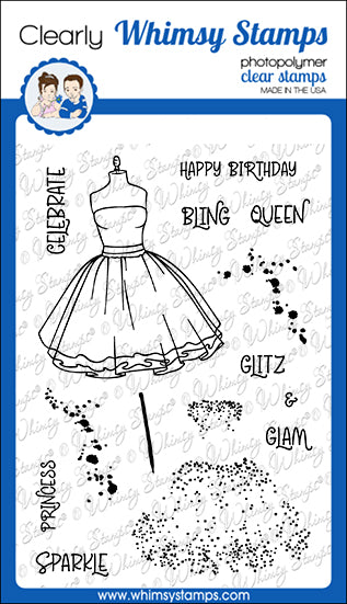 **NEW Bling Queen Clear Stamps - Whimsy Stamps
