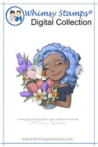 Bouquet Piper - Digital Stamp - Whimsy Stamps