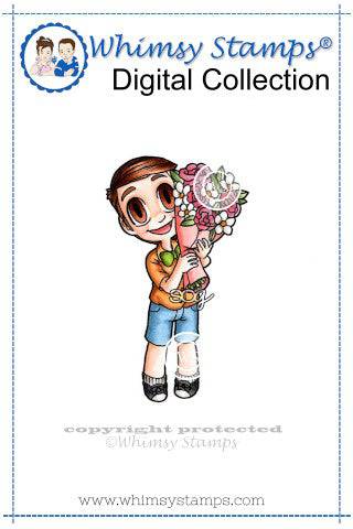 Bouquet Tobie - Digital Stamp - Whimsy Stamps
