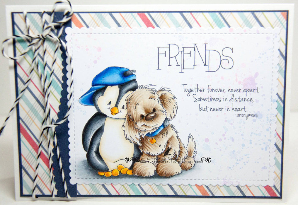 Penguin and Pup - Digital Stamp - Whimsy Stamps