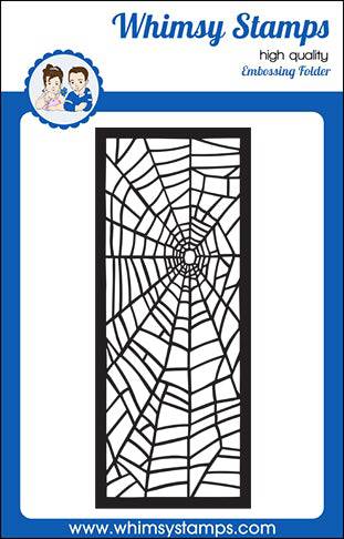 Slimline Embossing Folder - Broken Web - Whimsy Stamps