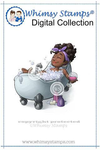 Bubble Bath Piper - Digital Stamp - Whimsy Stamps