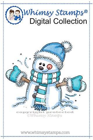 Bundled Little Snowboy - Digital Stamp - Whimsy Stamps