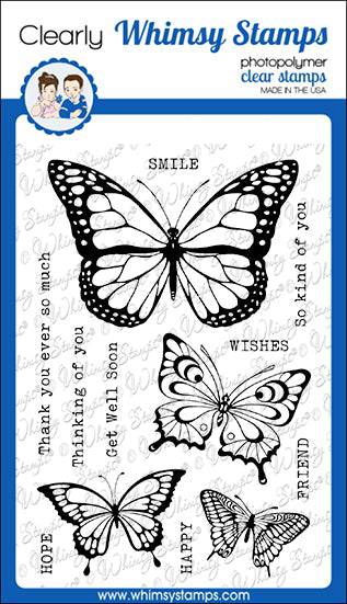 Butterflies Clear Stamps - Whimsy Stamps