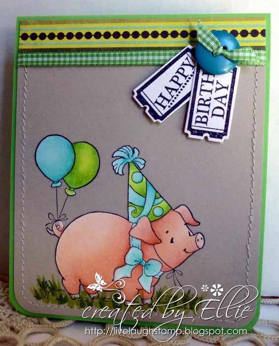 Party Pig - Digital Stamp - Whimsy Stamps