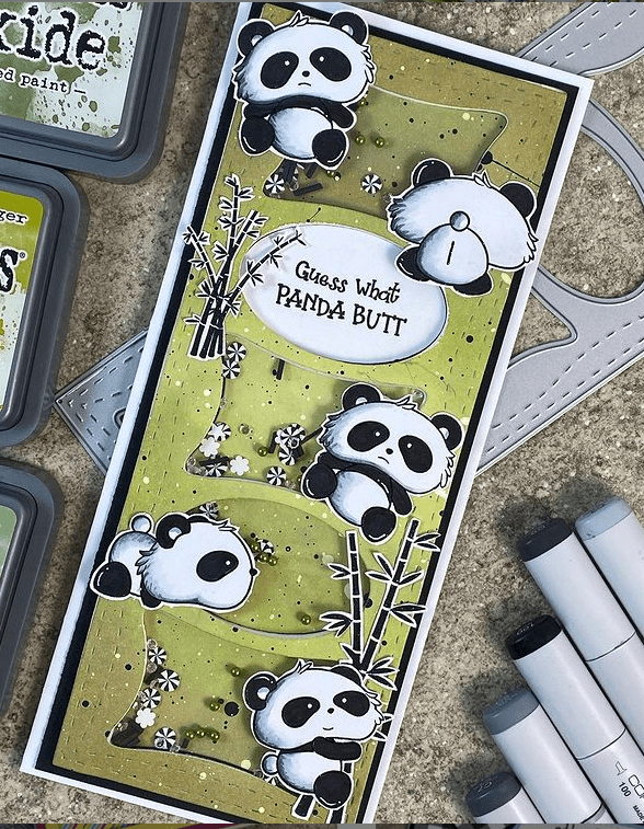 Panda Butt Clear Stamps - Whimsy Stamps