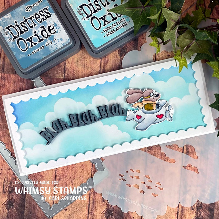**NEW It's Cloudy - 6x9 Stencil - Whimsy Stamps