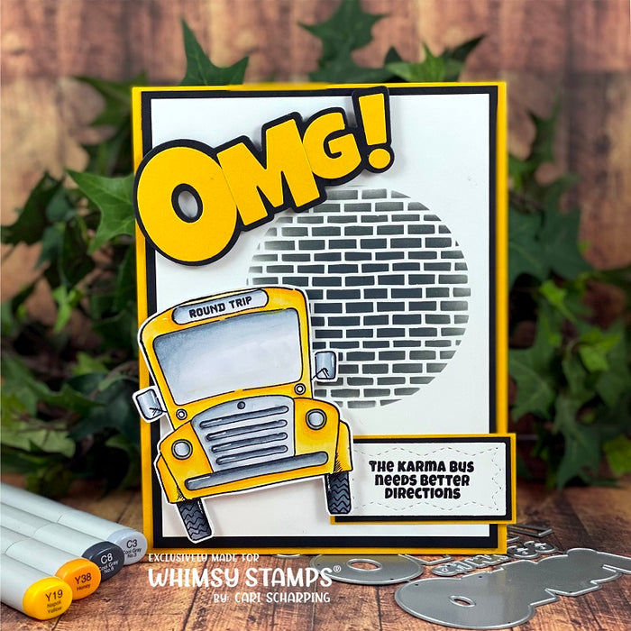 Brick Pattern Stencil - Whimsy Stamps