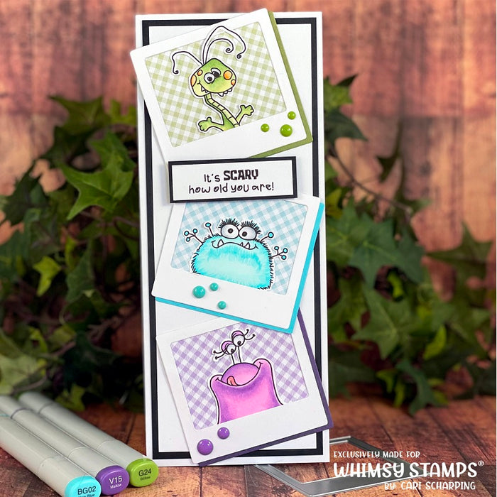 **NEW Monster Birthday Clear Stamps - Whimsy Stamps