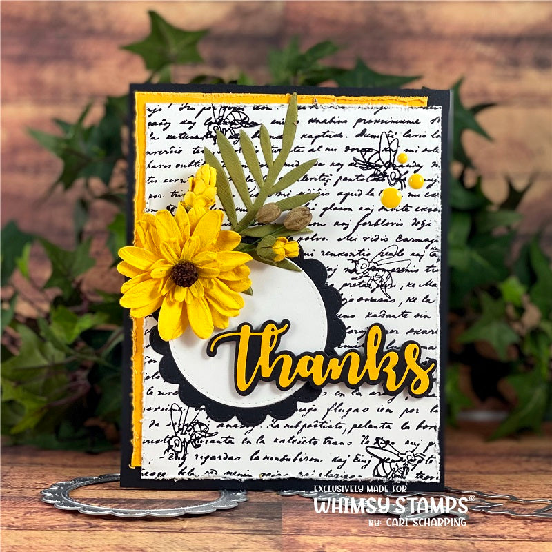 Thanks Word and Shadow Die Set - Whimsy Stamps