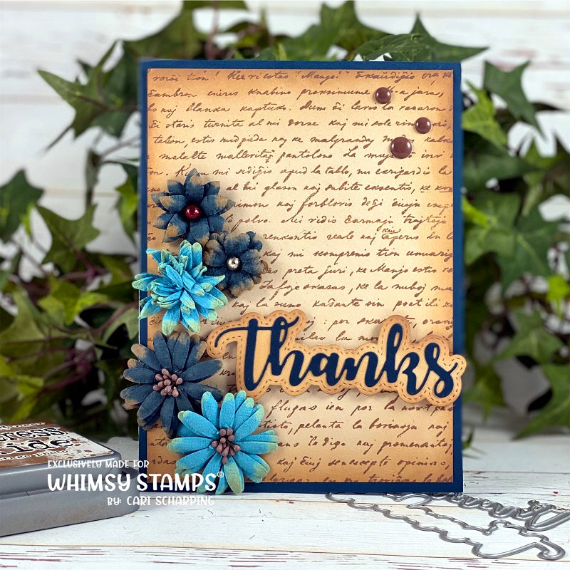 Thanks Word and Shadow Die Set - Whimsy Stamps