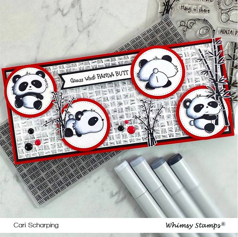 Panda Butt Clear Stamps - Whimsy Stamps