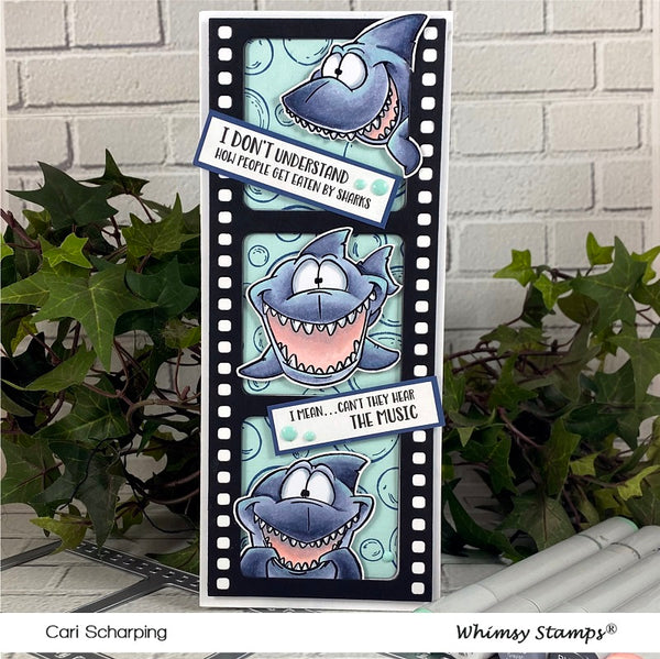 Lookin' Shark Clear Stamps - Whimsy Stamps