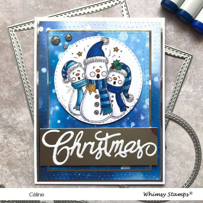 Caroling Snowmen - Digital Stamp - Whimsy Stamps