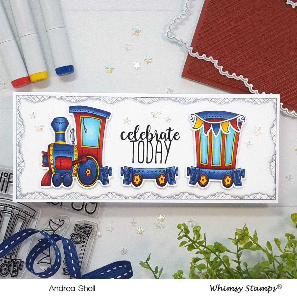 Happy Headlines Clear Stamps - Whimsy Stamps