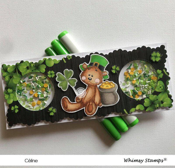 Shamrock Bear - Digital Stamp - Whimsy Stamps
